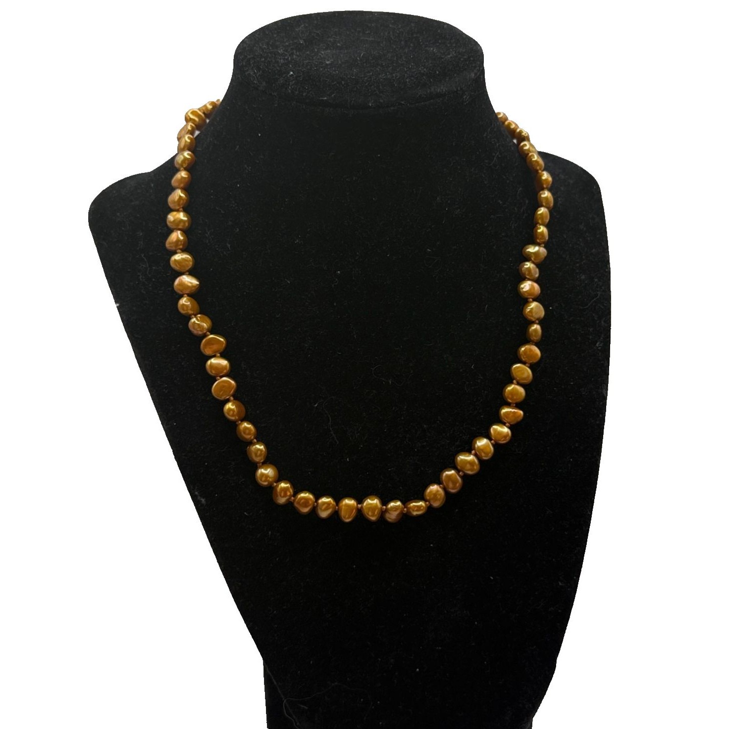 Barbara Bixby 18k Gold 925 Silver Yellow Pearl Necklace 17 Designer WBox